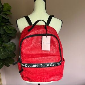 NWT Juicy Couture Red Logo Backpack